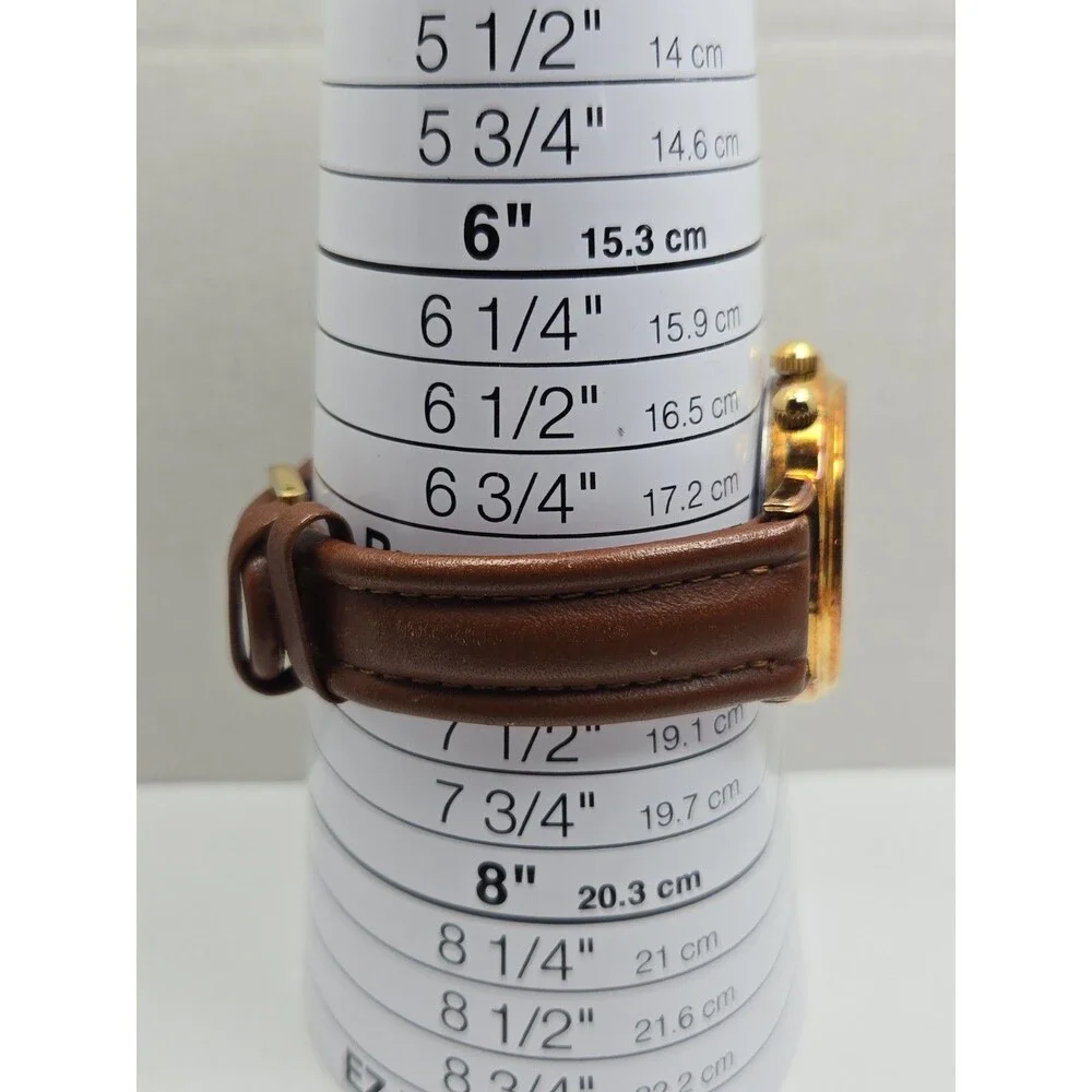 Waltham XF9020B Vintage Mens Sun Moon Calendar Goldtone Quartz Watch New Battery